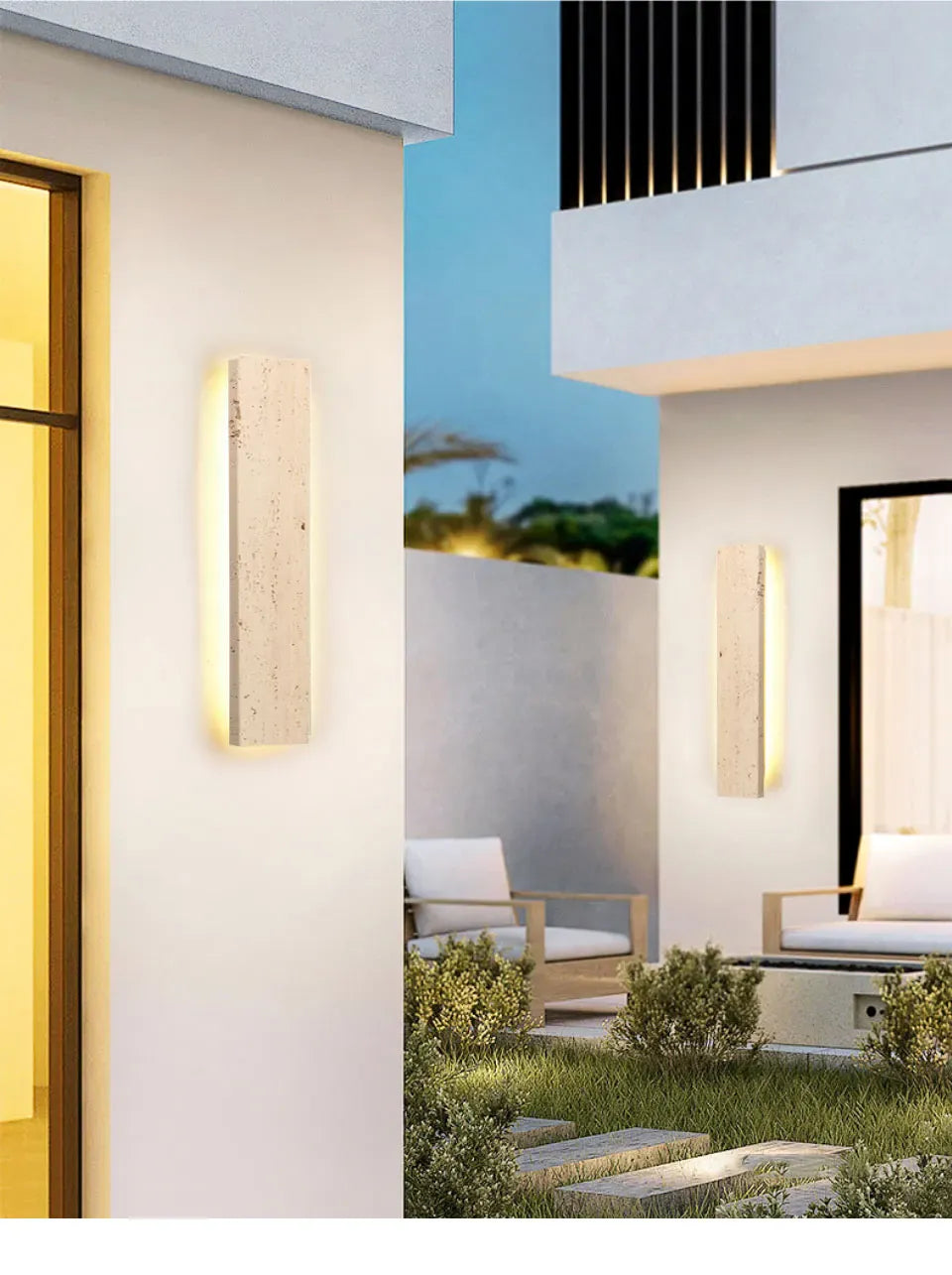 Verthara Premium Natural Stone Outdoor Wall Light