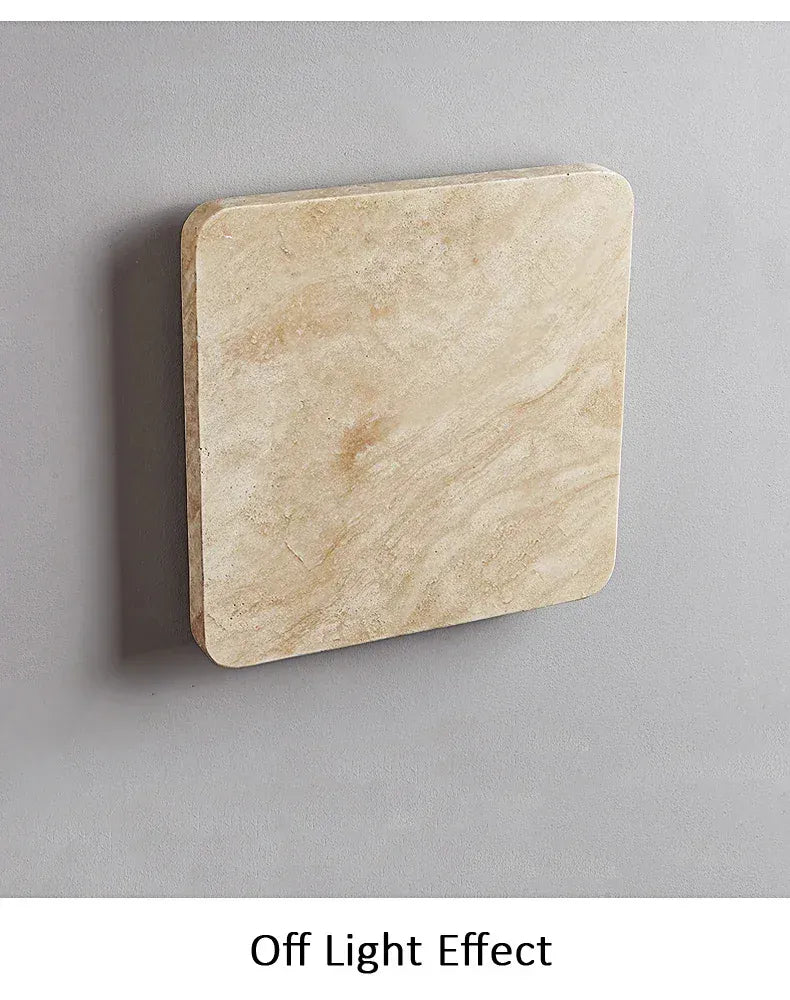 Verthara Premium Natural Stone Square Outdoor Wall Light