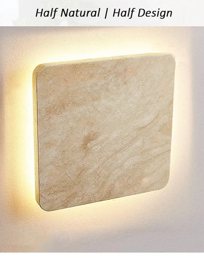 Verthara Premium Natural Stone Square Outdoor Wall Light