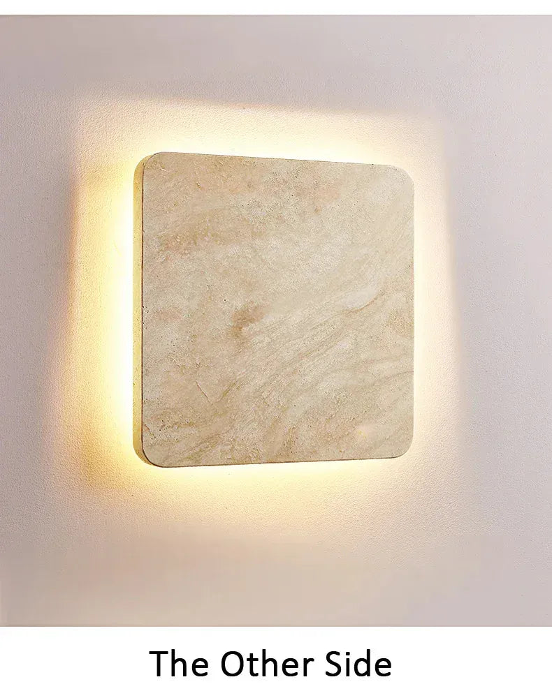 Verthara Premium Natural Stone Square Outdoor Wall Light