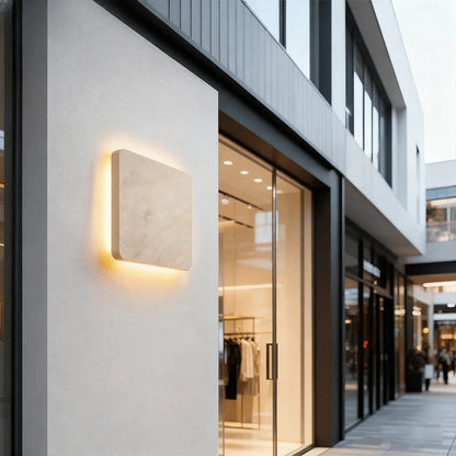 Verthara Premium Natural Stone Square Outdoor Wall Light