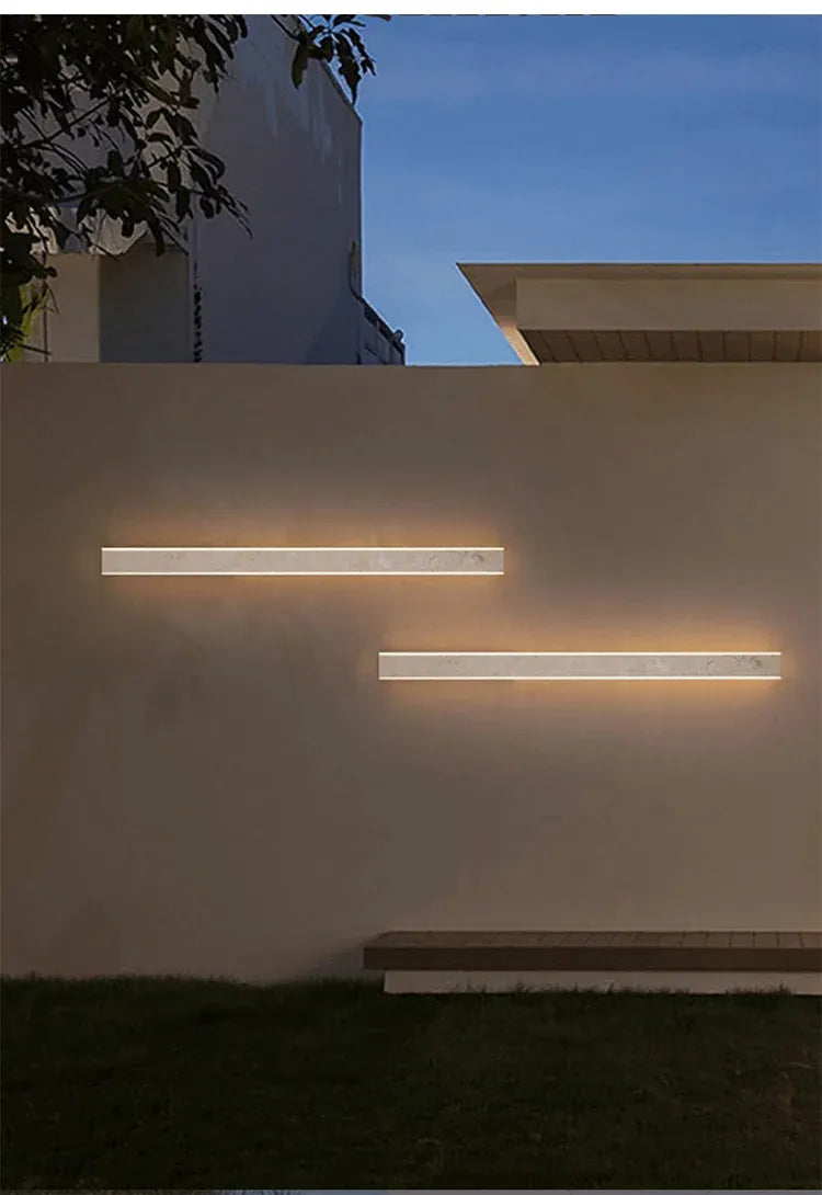 Verthara Premium Natural Stone Strip Outdoor Wall Light