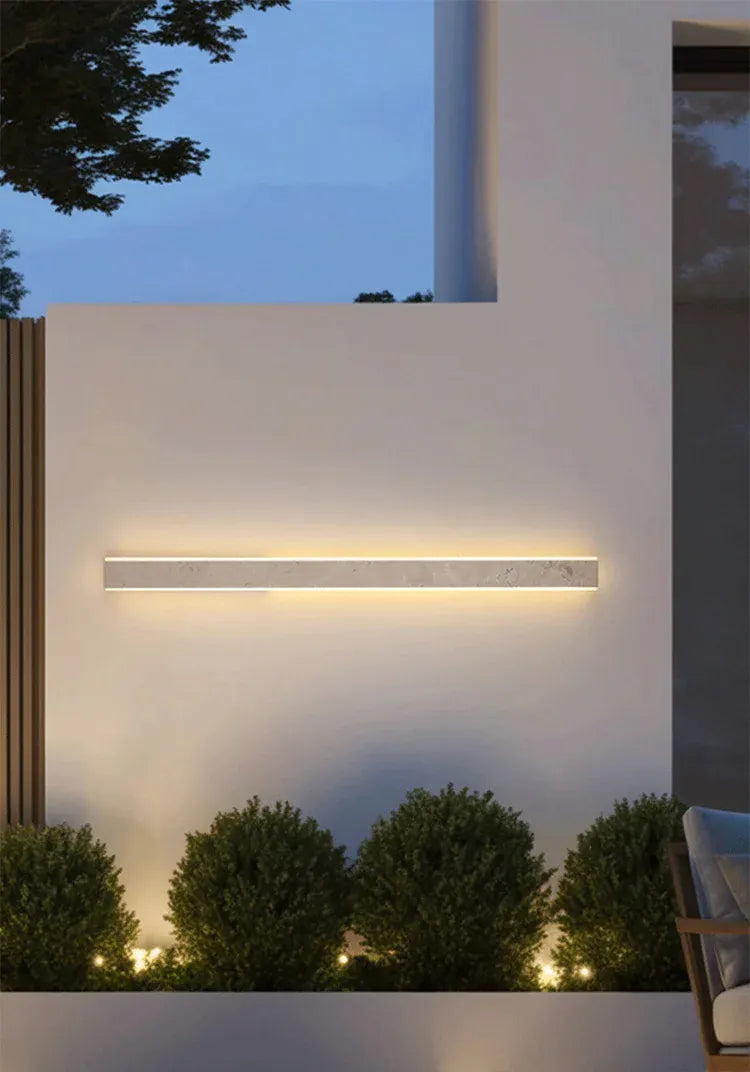 Verthara Premium Natural Stone Strip Outdoor Wall Light