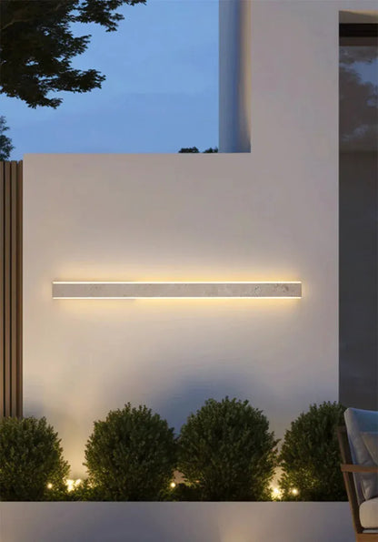 Verthara Premium Natural Stone Strip Outdoor Wall Light