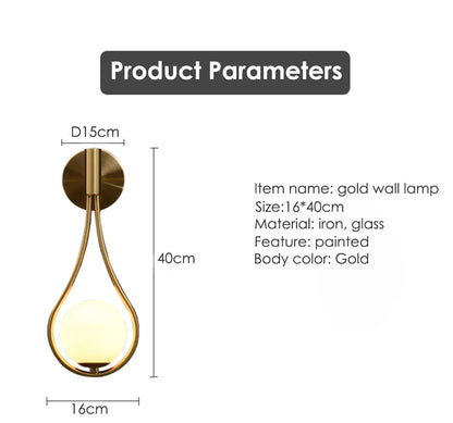 Verthara Premium Nordic G9 Gold Wall Sconce