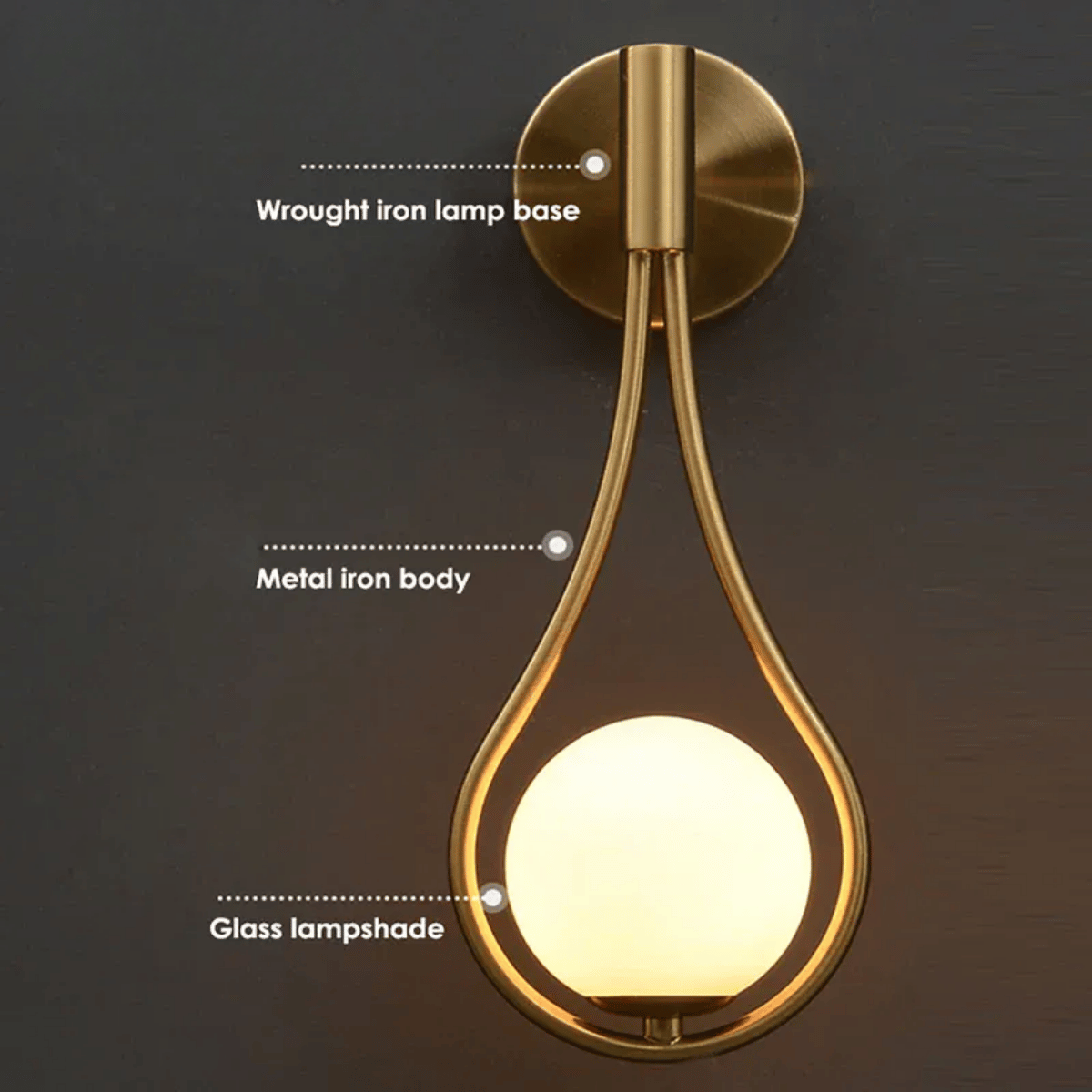 Verthara Premium Nordic G9 Gold Wall Sconce