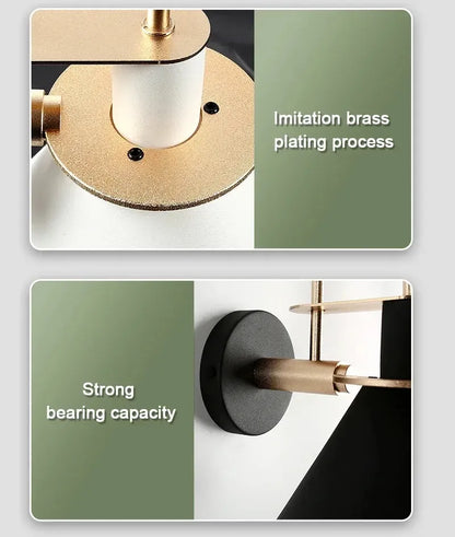 Verthara Premium Nordic Hardwired Wall Sconce with Rotary Switch
