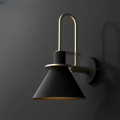 Verthara Premium Nordic Hardwired Wall Sconce with Rotary Switch Black / Cool White(5500-7000K)