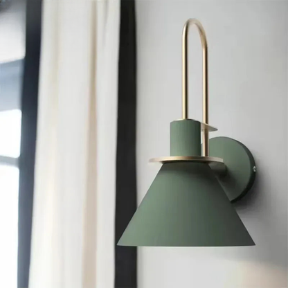 Verthara Premium Nordic Hardwired Wall Sconce with Rotary Switch Green / Cool White(5500-7000K)