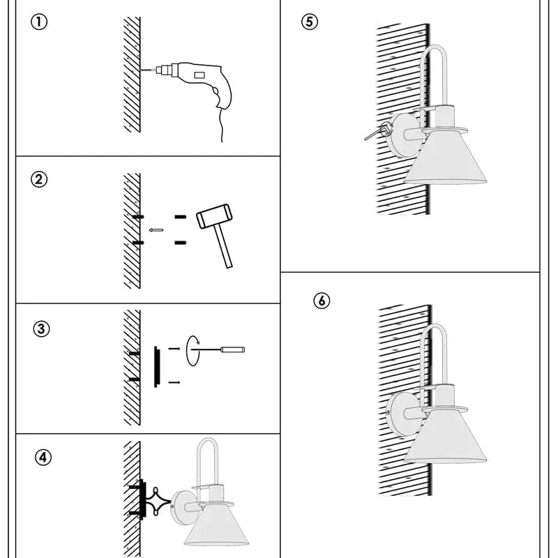 Verthara Premium Nordic Hardwired Wall Sconce with Rotary Switch
