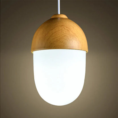 Verthara Premium Nordic Imitation Wood Nut Pendant Light D
