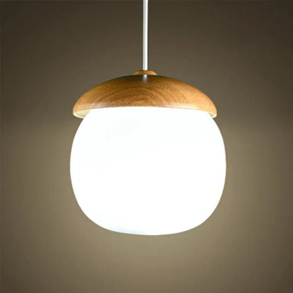 Verthara Premium Nordic Imitation Wood Nut Pendant Light
