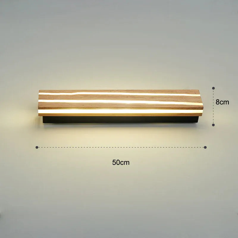 Verthara Premium Nordic LED Wall Sconce - Indoor Wall Mounted - Up and Down Lighting - Wooden Design - Adjustable Warm/Cool Tones - Energy Efficient