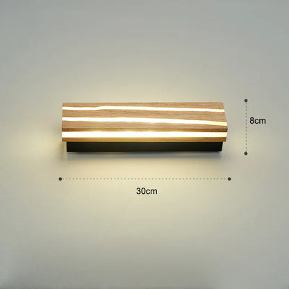 Verthara Premium Nordic LED Wall Sconce - Indoor Wall Mounted - Up and Down Lighting - Wooden Design - Adjustable Warm/Cool Tones - Energy Efficient