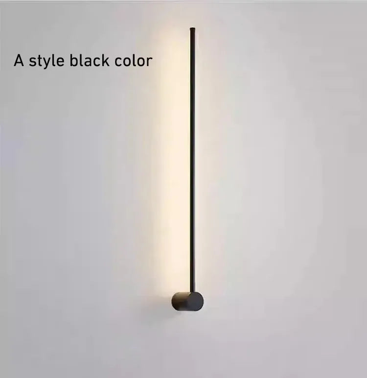 Verthara Premium Nordic Minimalist Long LED Wall Light A style black color / 40cm 8w / dimmable with remote