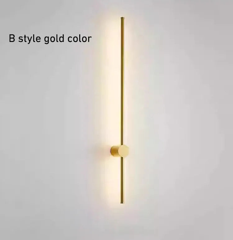 Verthara Premium Nordic Minimalist Long LED Wall Light B style gold color / 40cm 8w / dimmable with remote