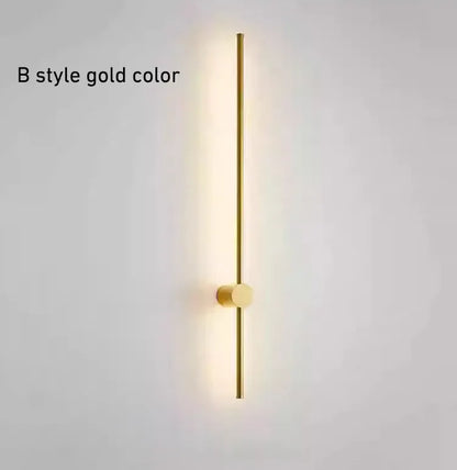 Verthara Premium Nordic Minimalist Long LED Wall Light B style gold color / 40cm 8w / dimmable with remote