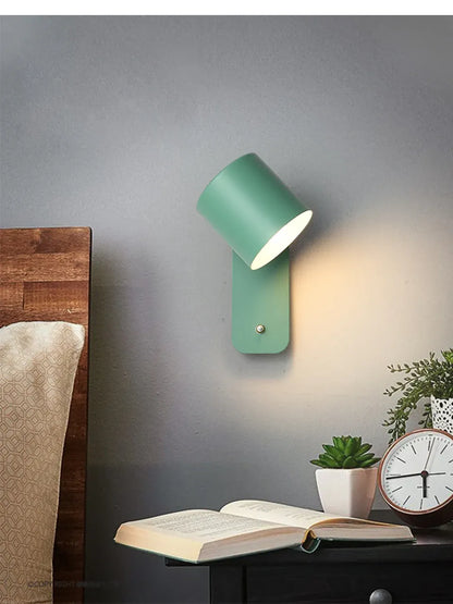 Verthara Premium Nordic Rotatable Bedside Wall Light with Switch