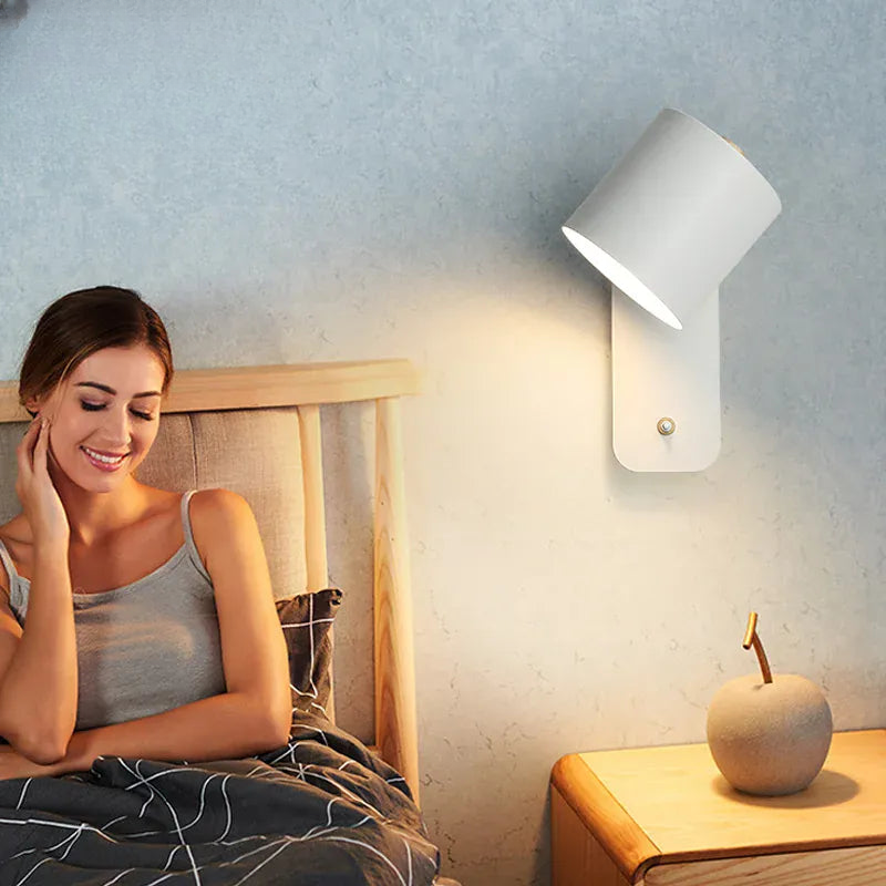 Verthara Premium Nordic Rotatable Bedside Wall Light with Switch