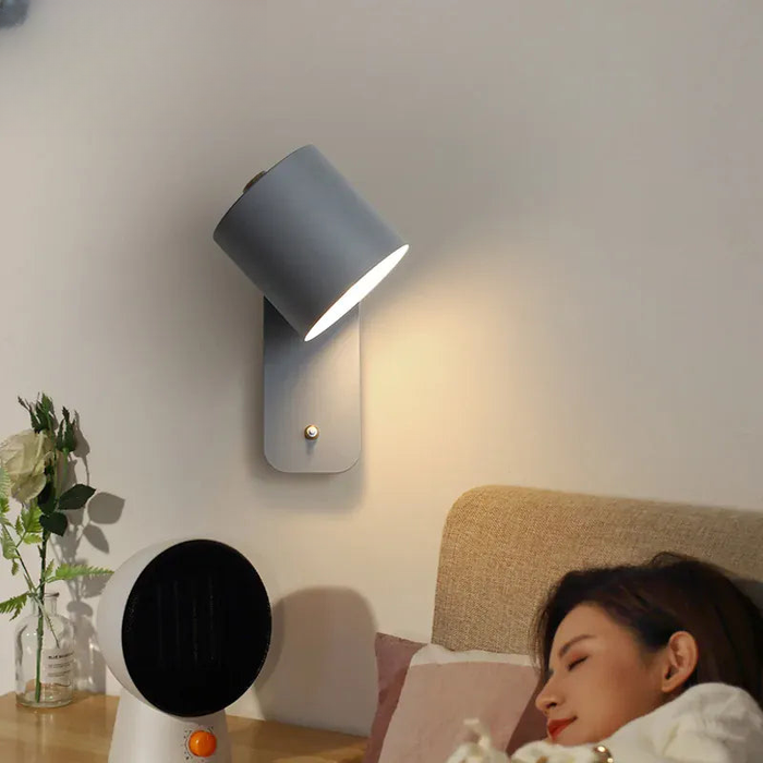 Verthara Premium Nordic Rotatable Bedside Wall Light with Switch