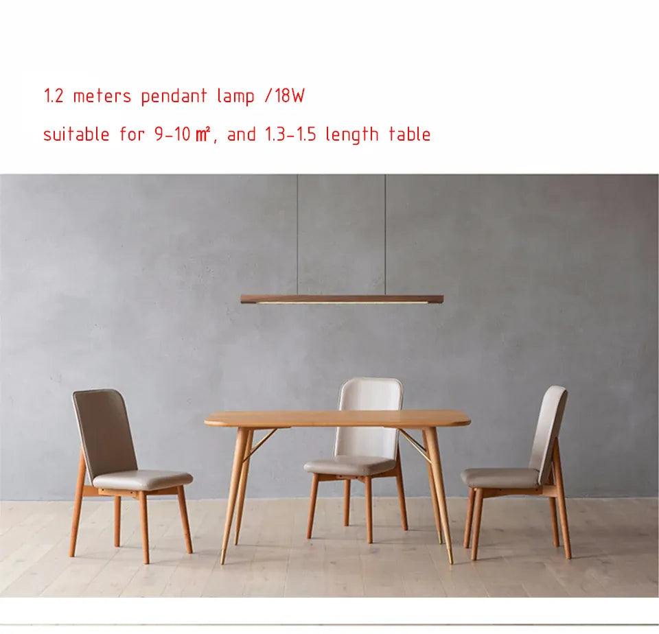 Verthara Premium Nordic Solid Wood Long Pendant Light