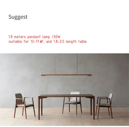 Verthara Premium Nordic Solid Wood Long Pendant Light