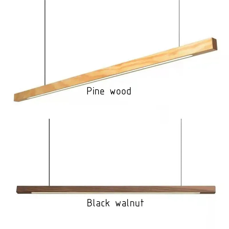 Verthara Premium Nordic Solid Wood Long Pendant Light