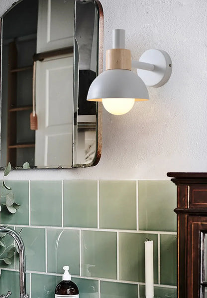 Verthara Premium Nordic Wooden Bedside Wall Sconce