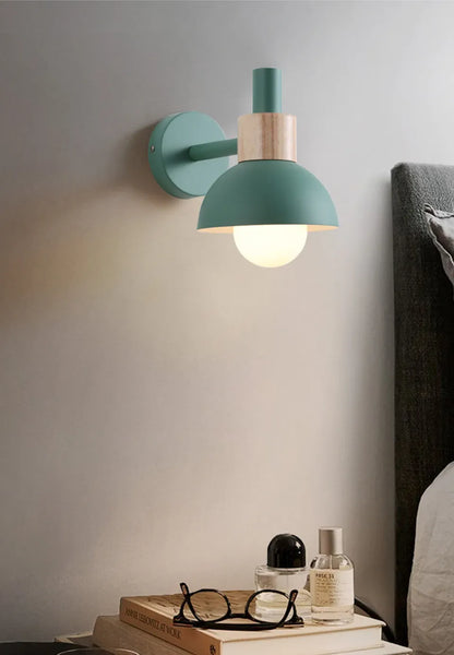 Verthara Premium Nordic Wooden Bedside Wall Sconce