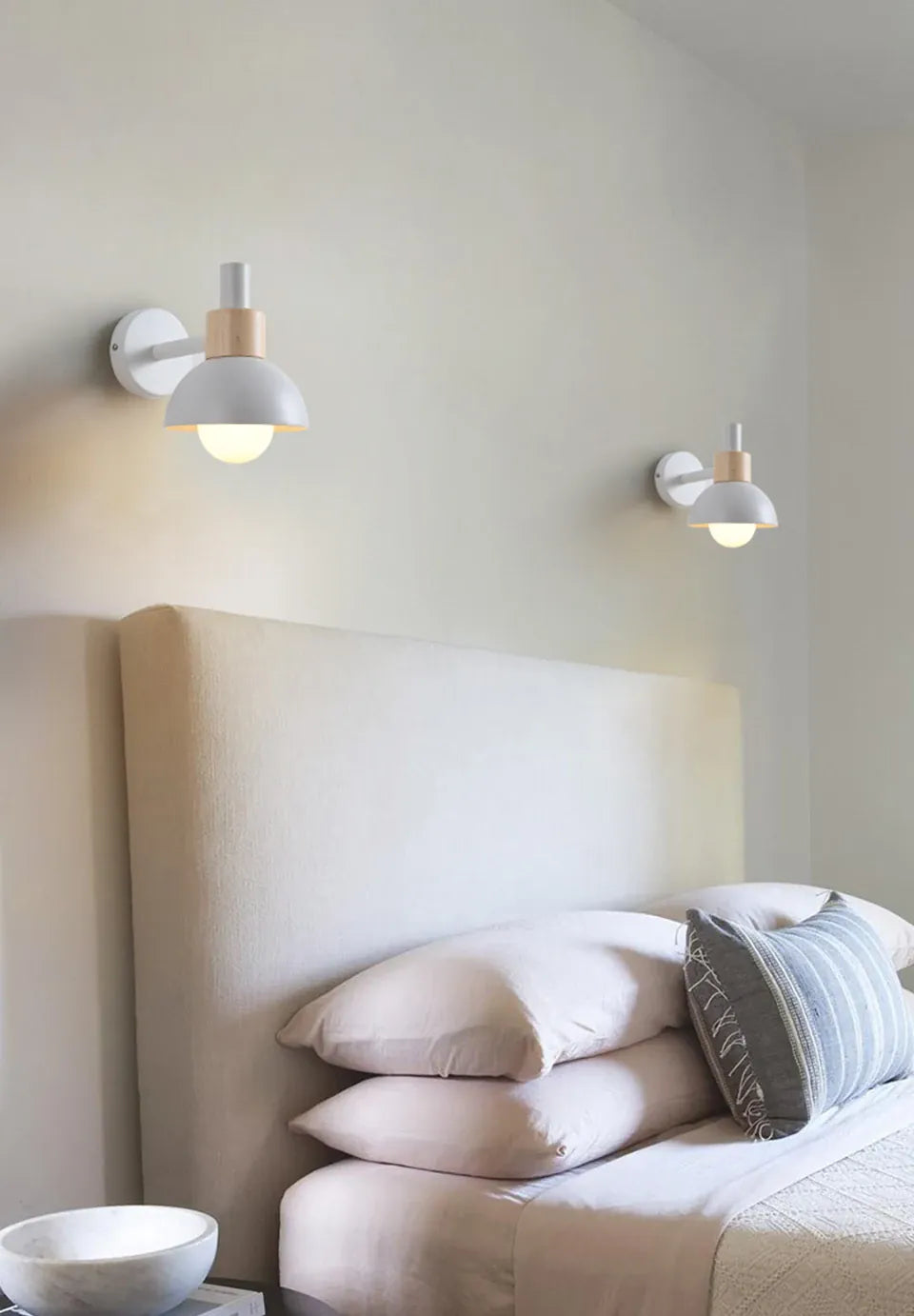 Verthara Premium Nordic Wooden Bedside Wall Sconce
