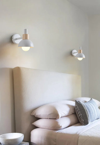 Verthara Premium Nordic Wooden Bedside Wall Sconce