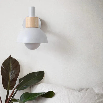 Verthara Premium Nordic Wooden Bedside Wall Sconce