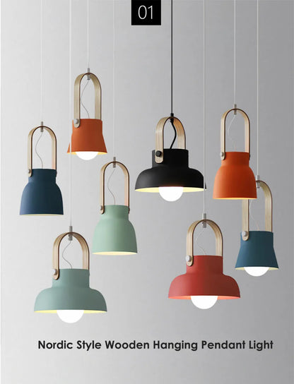 Verthara Premium Nordic Wooden Pendant Light