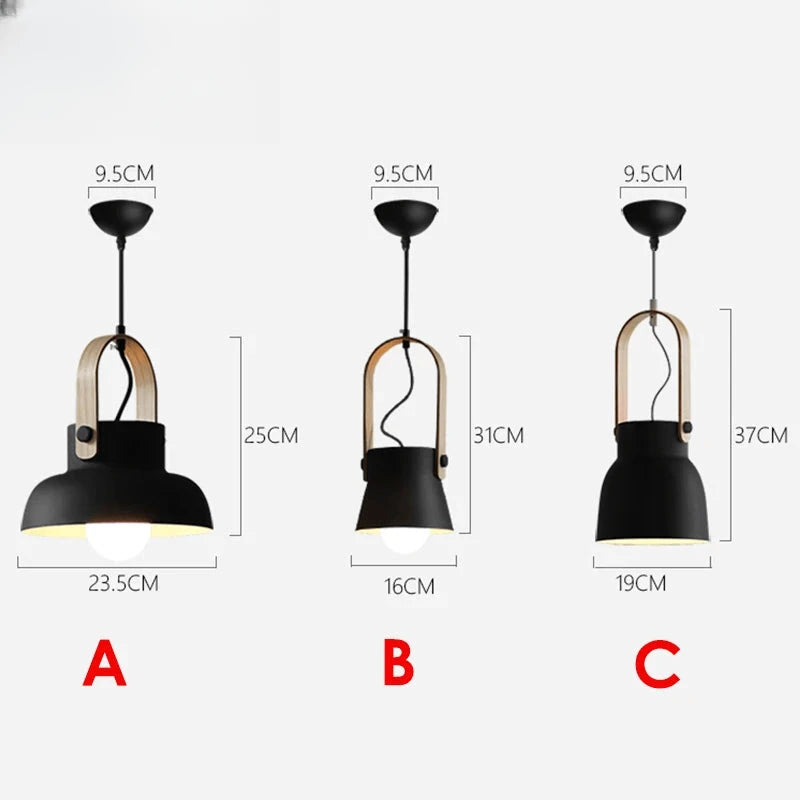 Verthara Premium Nordic Wooden Pendant Light