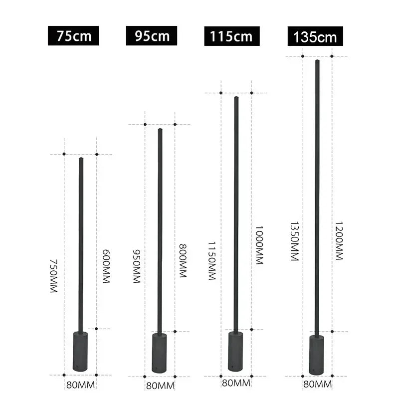 Verthara Premium Outdoor LED Lawn Post Light