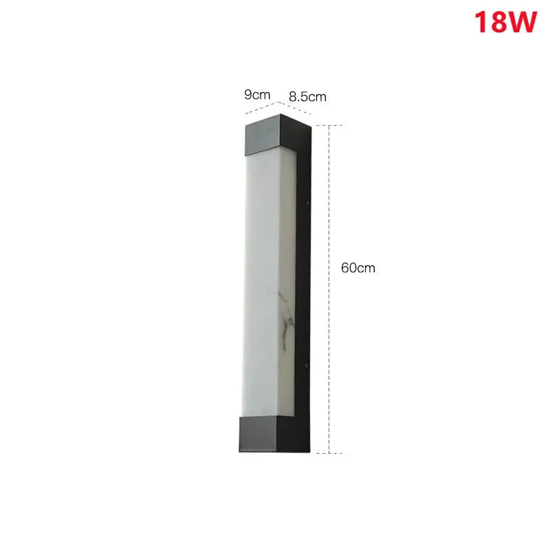 Verthara Premium Outdoor LED Porch & Garden Wall Light cool white / H60cm