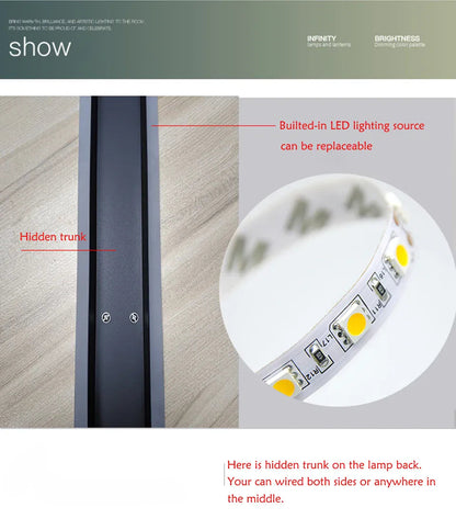 Verthara Premium Outdoor Long Strip LED Wall Light