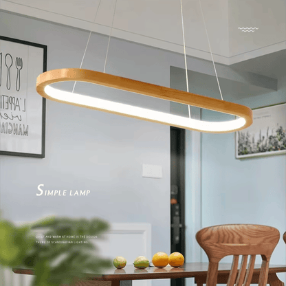 Verthara Premium Oval Solid Wood Pendant Light