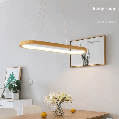 Verthara Premium Oval Solid Wood Pendant Light