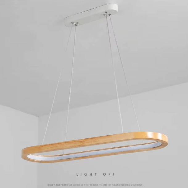 Verthara Premium Oval Solid Wood Pendant Light