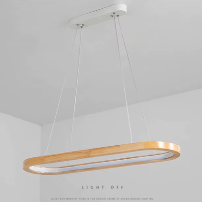 Verthara Premium Oval Solid Wood Pendant Light