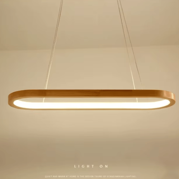 Verthara Premium Oval Solid Wood Pendant Light