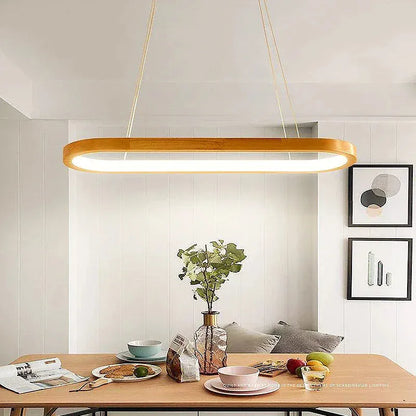 Verthara Premium Oval Solid Wood Pendant Light