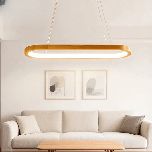 Verthara Premium Oval Solid Wood Pendant Light