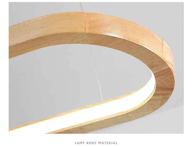 Verthara Premium Oval Solid Wood Pendant Light