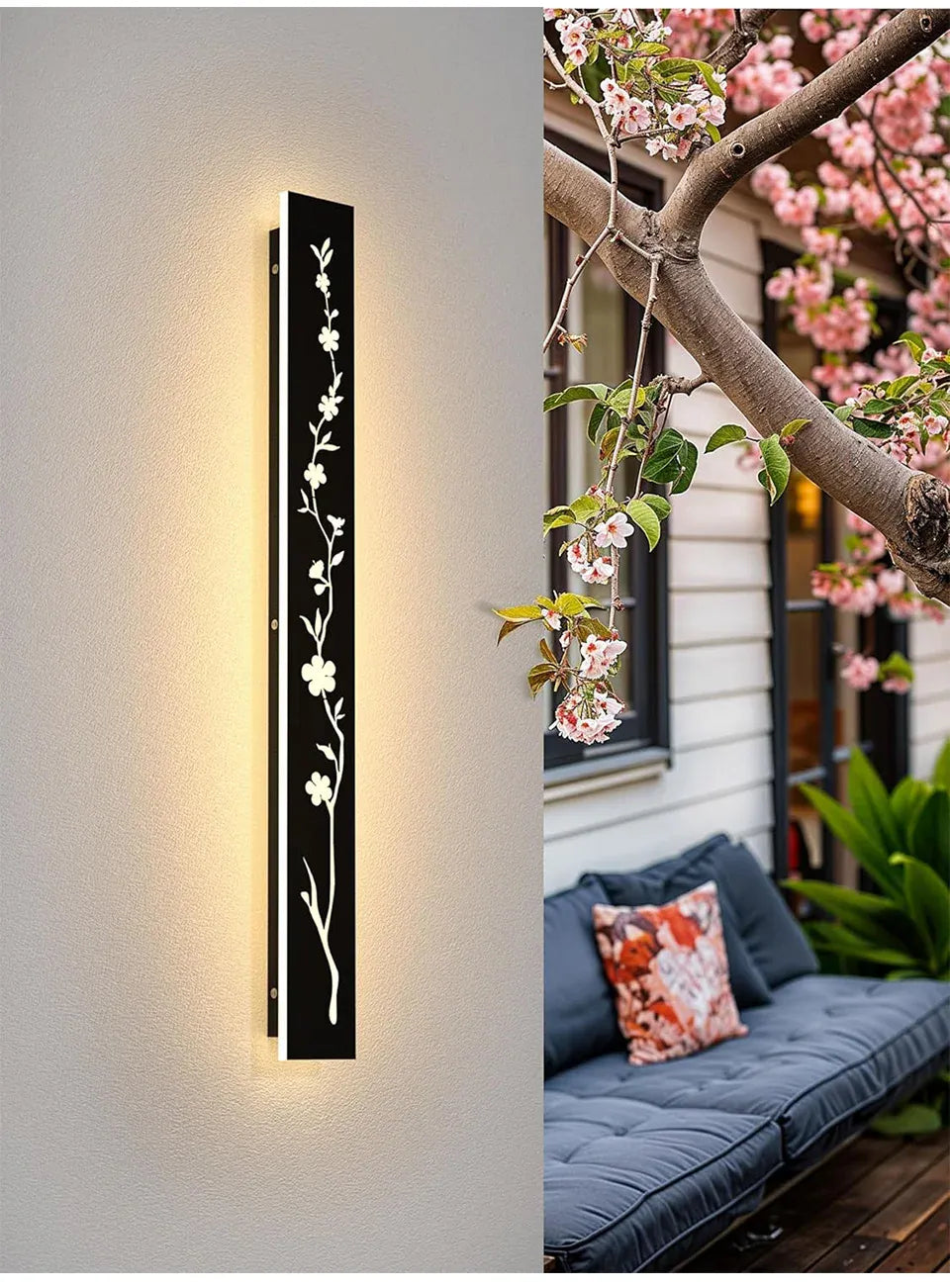 Verthara Premium Peach Blossom Waterproof Outdoor Wall Light