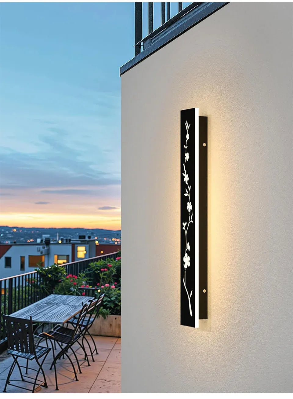 Verthara Premium Peach Blossom Waterproof Outdoor Wall Light