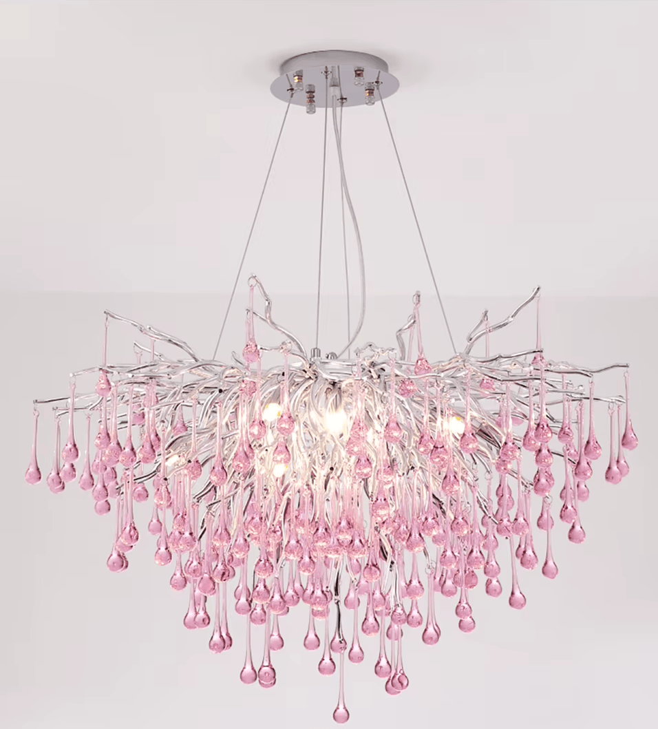 Verthara Premium Pink Crystal Princess Room Chandelier