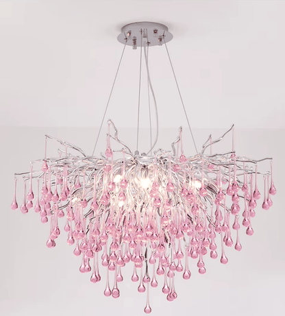 Verthara Premium Pink Crystal Princess Room Chandelier