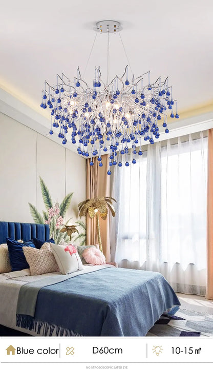 Verthara Premium Pink Crystal Princess Room Chandelier